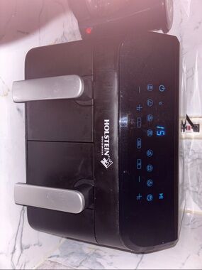 Black Dual-Basket Air Fryer with Digital Controls